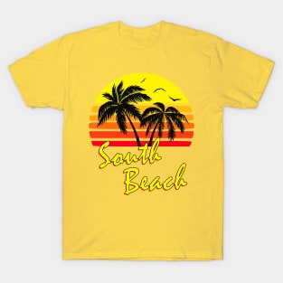 South Beach Retro Sunset T-Shirt